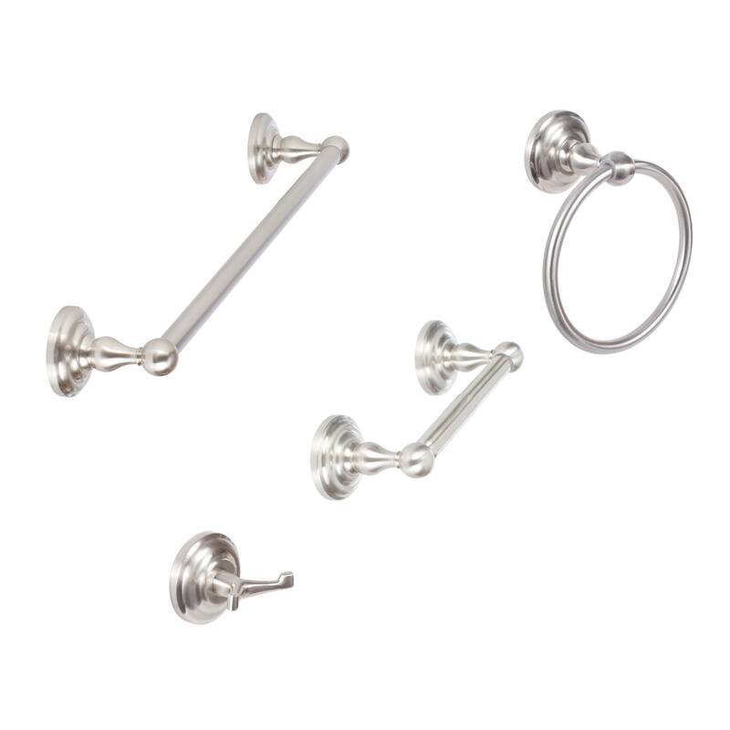 Sure-Loc BL-SET-PH2 Boulder 4 Piece Bathroom Package with 30" Towel - Satin Nickel