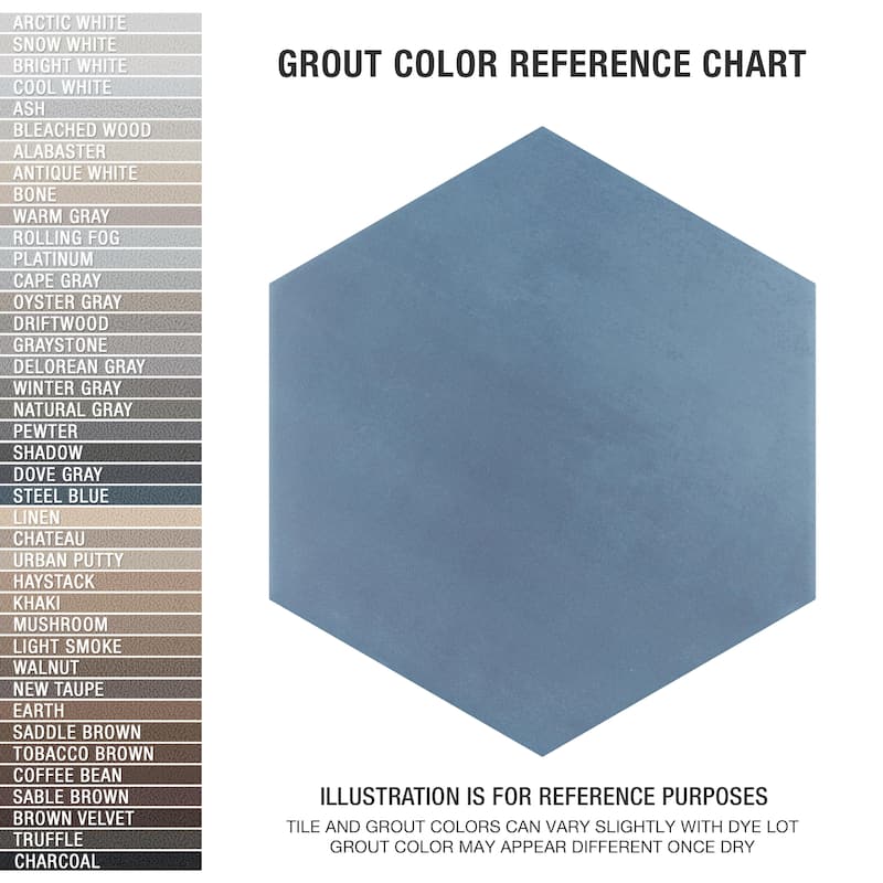 Merola Tile Horizon Hex Azul 7-3/4" x 9" Porcelain Floor and Wall Tile