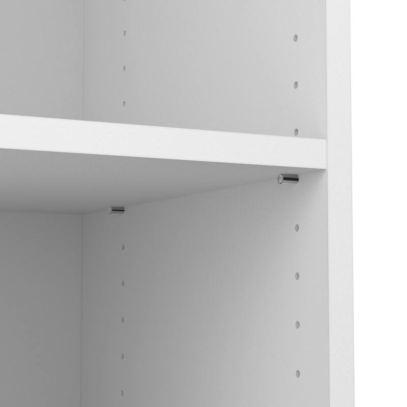 Bestar Pur 36W Contemporary Closet System with Shelves & Clothing Rods - 35.71" W x 18.19" D x 83.66" H