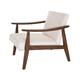 Zenvida Mid Century Modern Accent Armchair Solid Hardwood Upholstered