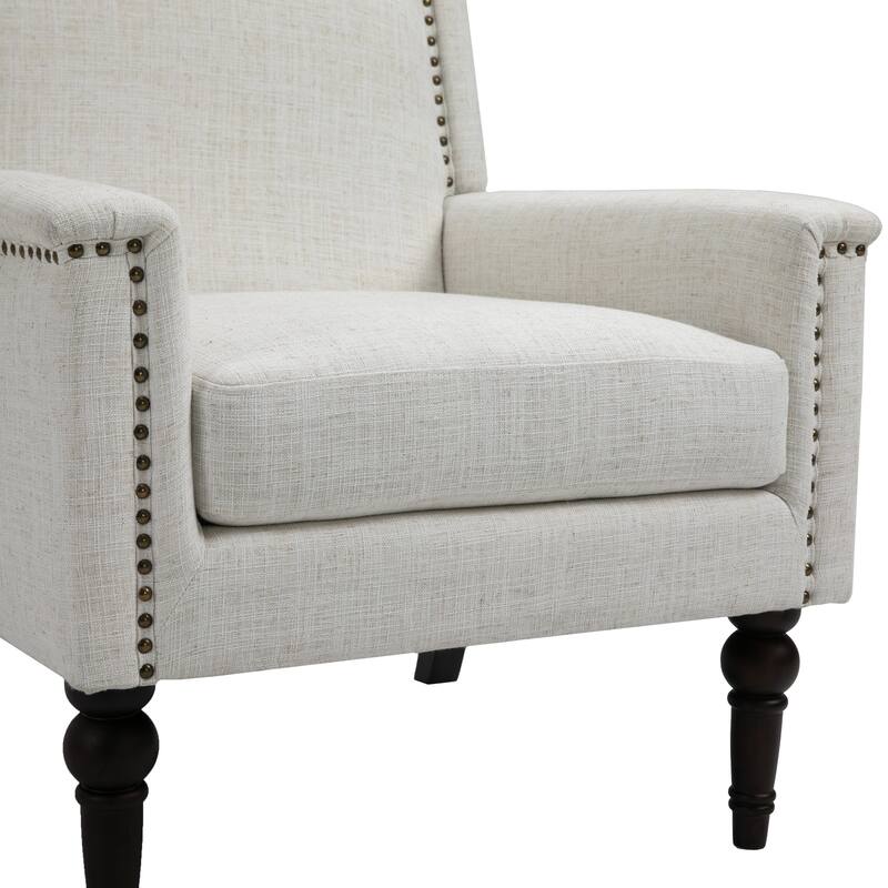 Upholstered Armchair with Nailhead Trims Accent Chair