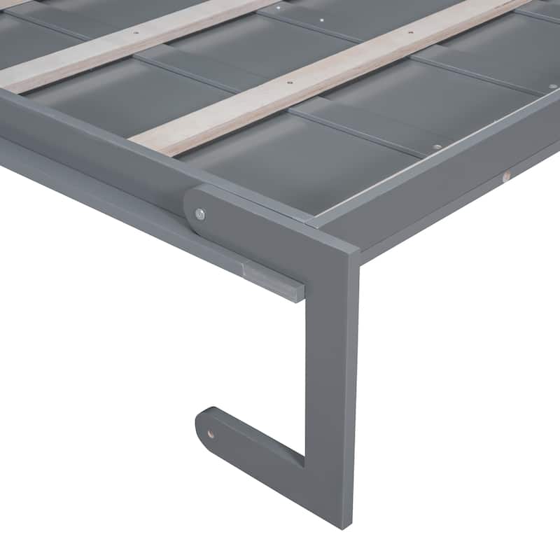 Gray Modern Queen Murphy Bed with Cushion