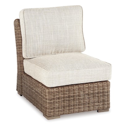Signature Design By Ashley Beachcroft Outdoor Armless Chair - 24.75" W x 37.75" D x 34.63" H