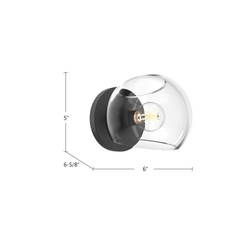 Alora Lighting WV548006CL Willow 5" Tall Bathroom Sconce with Clear