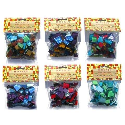 Mosaic Mercantile - Crafter's Cut Pre-Cut Mosaic Tiles - Harmonious Mixes - Solstice Mix, 1/2 lb. Ba