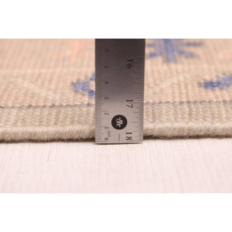 ECARPETGALLERY Hand-knotted Modern Oushak Light Grey Wool Rug - 7'11 x 9'9