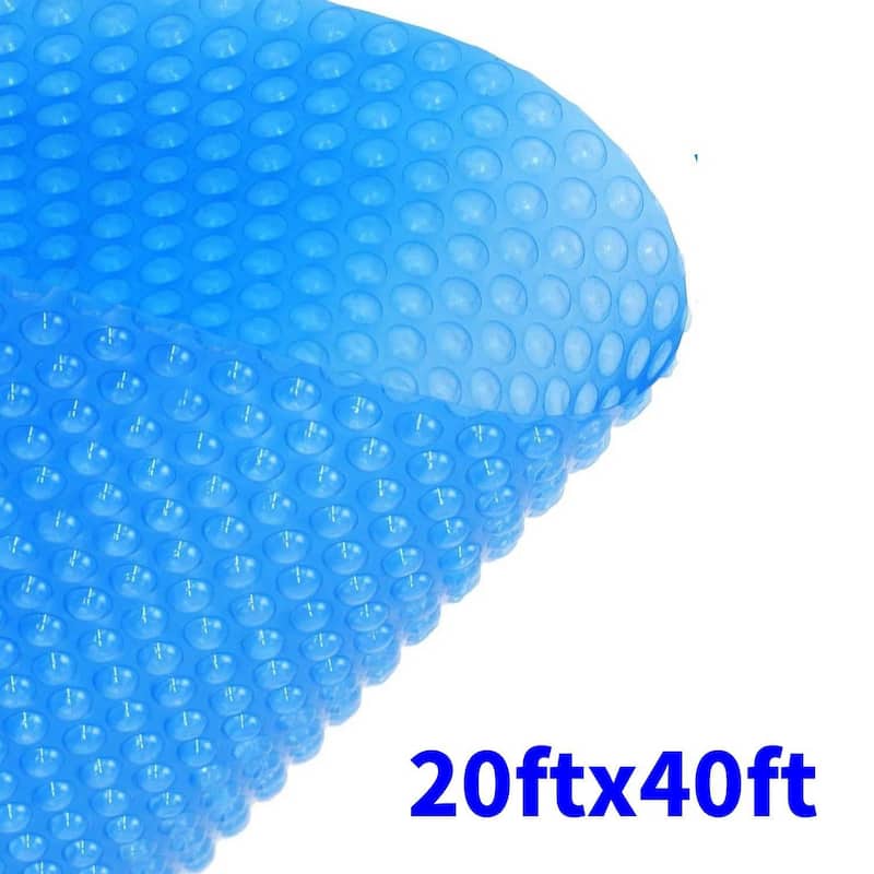 UV-Resistant Fade Resistant 12-Mil Solar Pool Cover for Inground Pool - 20ftx40ft