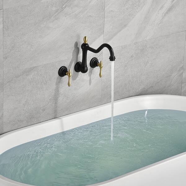 Sumerain 8" Center Vintage Wall Mount Tub Faucet - Oil Rubbed Bronze Finish