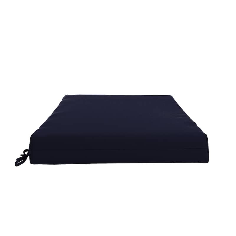 California Umbrella Outdoor Chair Pad Set of 2, 18" x 18", 2.5" Thick, Solstice Olefin Fabric