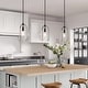 preview thumbnail 1 of 6, Modern Farmhouse Mini Pendant 1-light Kitchen Lights Cage Seeded Coastal Glass Ceiling Lights - D5'' x H8.5'' D5'' x H8.5''