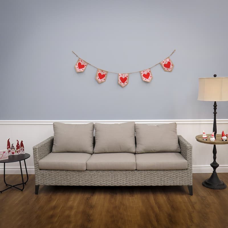 National Tree Company 6 ft. Valentine's Red Hearts and Dots Garland - 6 ft