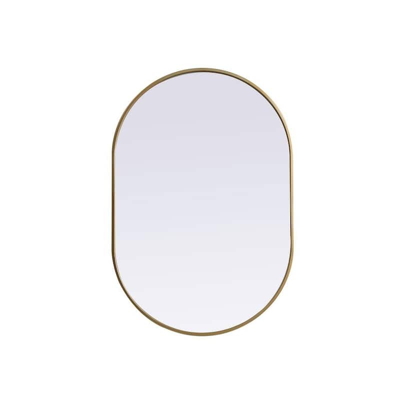 Elegant Lighting MR2A2740 Asha 27" W x 40" H Modern Oval Bathroom Wall - Brass