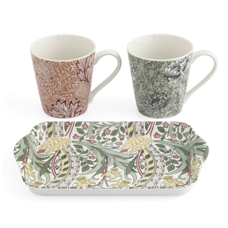 Portmeirion Morris & Co Mug & Tray Set