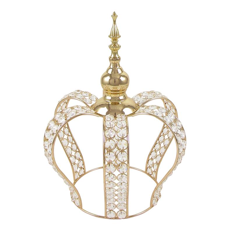 Crystal Bead Crown Decor Centerpiece Accent Piece Tabletop