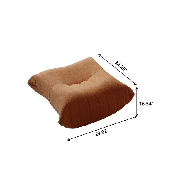 dimension image slide 5 of 12, Teddy Fabric Lazy Sofa Sets for Bedroom Living Room,Comfortable Bean Bag Chair Floor Couch