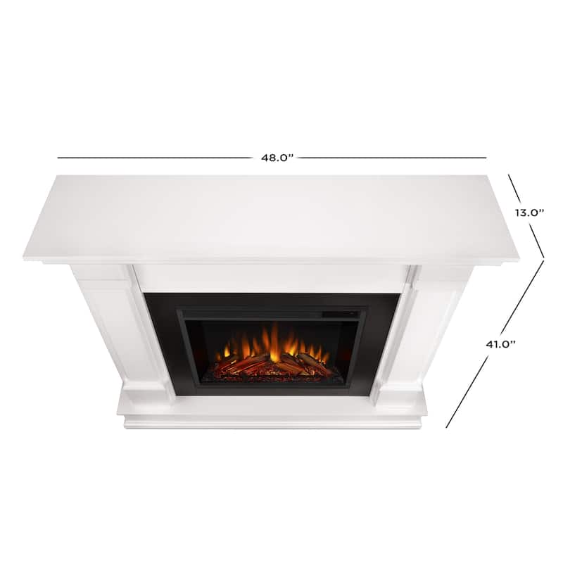 Silverton 48" Electric Fireplace in White by Real Flame