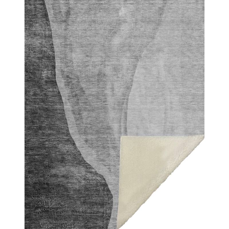Premium Machine Washable Casual Contemporary Sherpa Throw Blanket