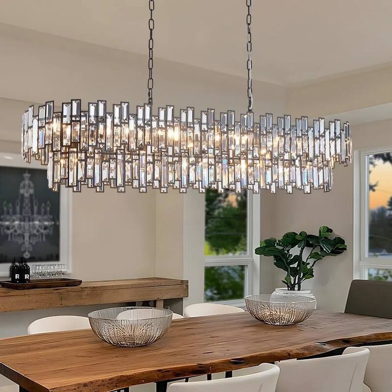 KAYLA 24in Chandelier 10-Light Crystal Chandelier