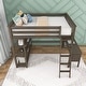 preview thumbnail 11 of 16, Full-Size High Loft Bed With Bookcase and Desk