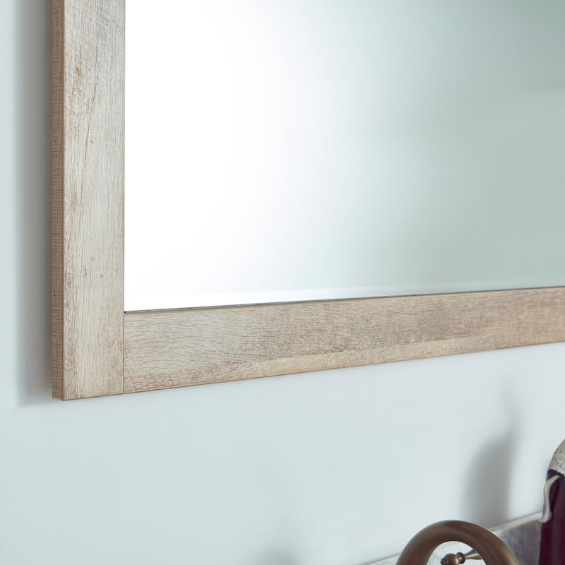 Cortes 72" Bathroom Vanity Barndoor Wall Mirror in Logs