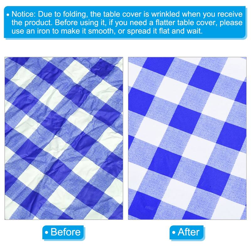 Picnic Table Cover PVC Vinyl Fitted 6ft Tablecloth w Flannel Backing - 197 x 90 cm