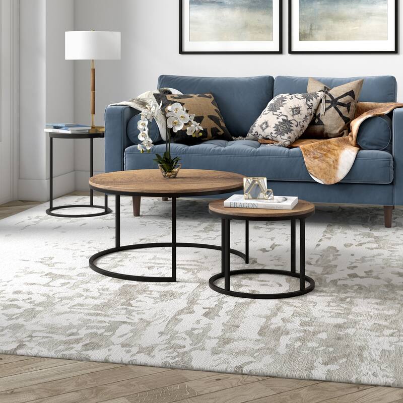 Watson Round Nested Coffee Table with MDF Top