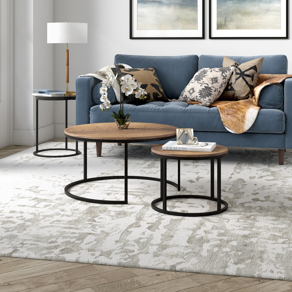Watson Round Nested Coffee Table with MDF Top