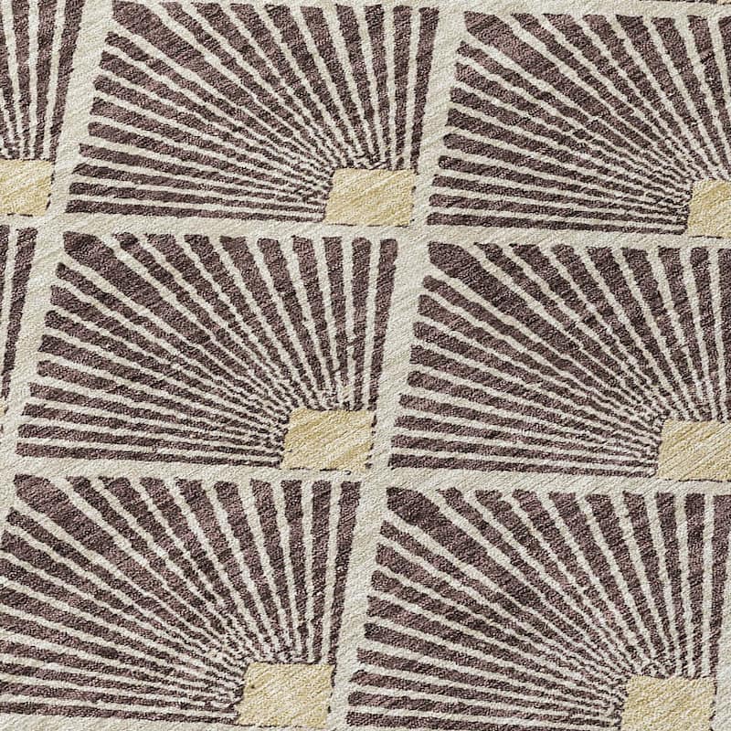 Machine Washable Indoor/ Outdoor Chantille Modern Shells Rug