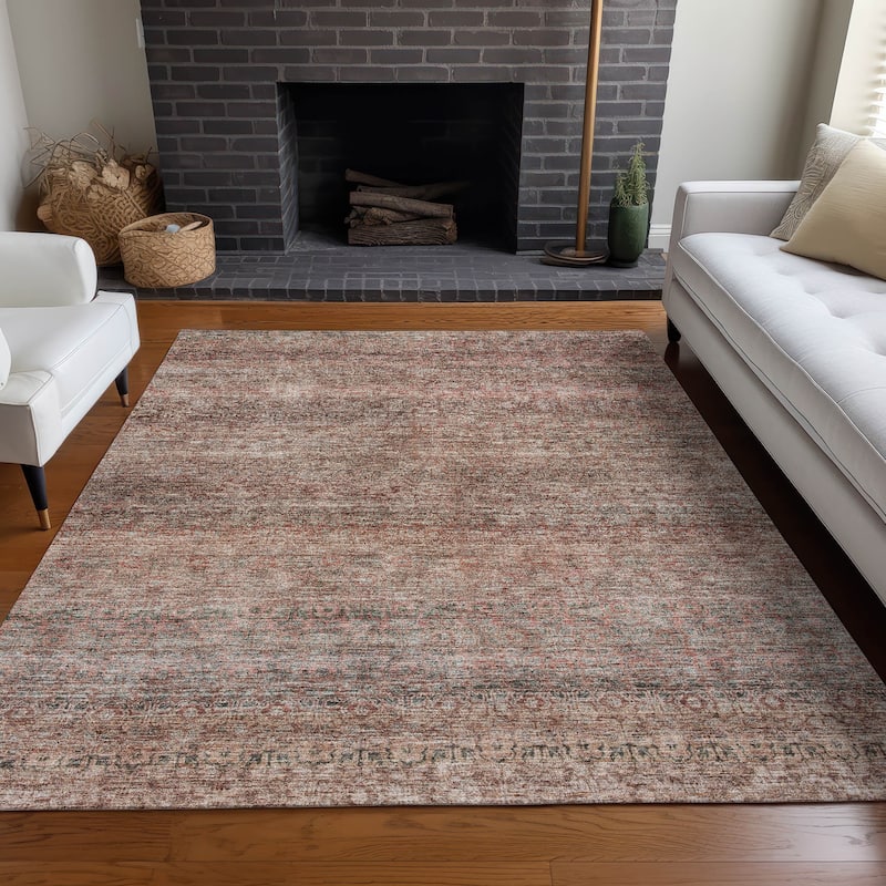 Machine Washable Indoor/ Outdoor Ombre Chantille Rug