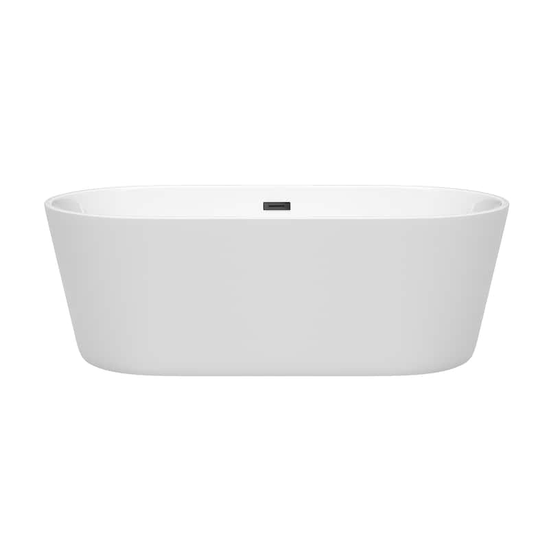 Wyndham Collection Carissa CD 67-inch White Freestanding Bathtub