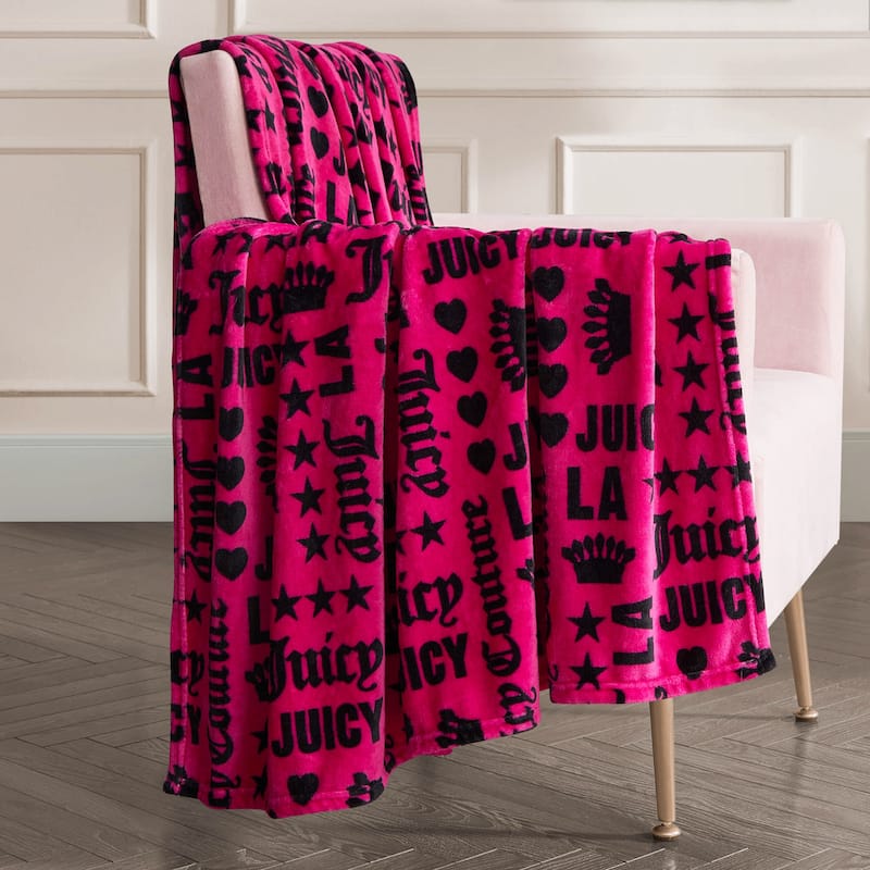 Juicy Couture Juicy Words 50" x 70" Plush Throw