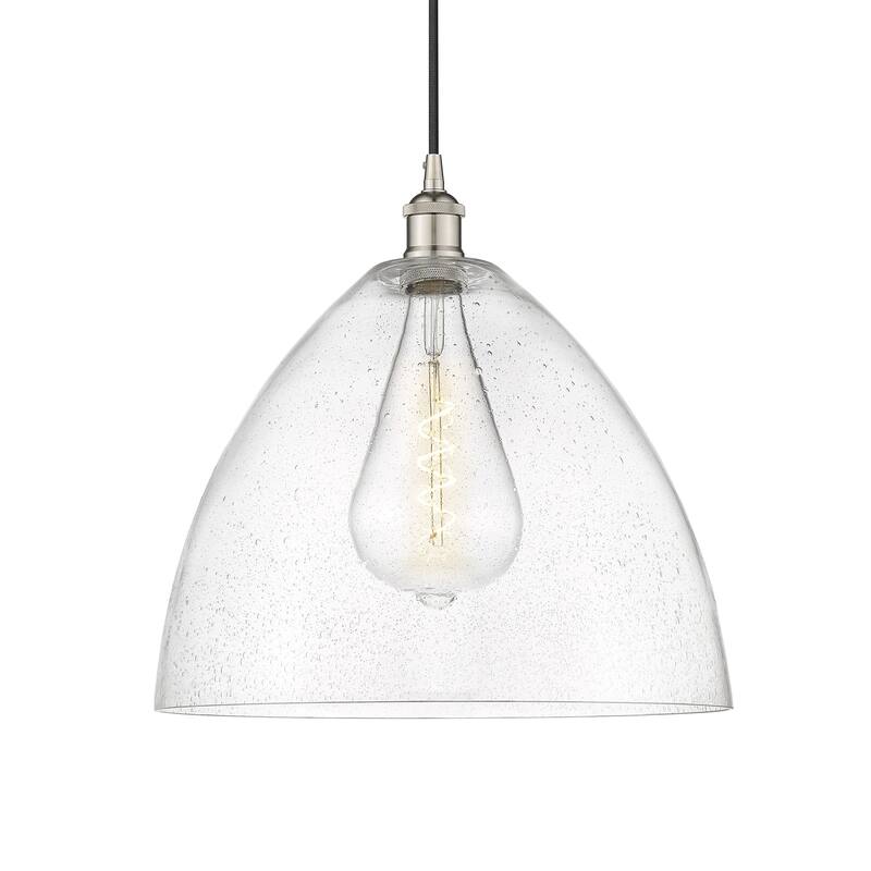 Innovations Lighting 616-1P-18-16 Edison Dome Pendant Edison Dome 16" - Polished Nickel / Seedy
