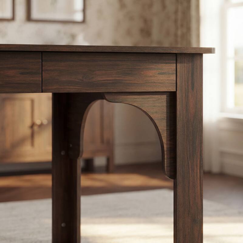 68.9" Working Desk Wood Dining Table with 6 Drawers Kitchen Table Rectangular Writing Table