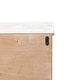 preview thumbnail 14 of 14, Farmhouse White and Natural Wood Cathedral Storage Wall Cabinet - 23.6" H x 18.9" W x 8.27" D
