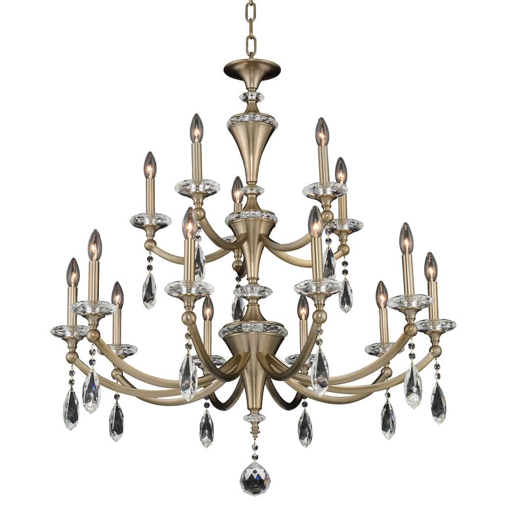 Allegri 012173-FR001 Floridia 15 Light 37" Wide Taper Candle Style