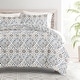 preview thumbnail 1 of 5, Becky Cameron 3-Piece Botanical Patterned Duvet Cover Set Oasis Taupe - King