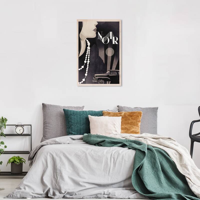 Wynwood Studio Canvas Fashion and Glam Of Noir Black and Light Gray Modern & Contemporary Wall Art Canvas Print - 36 x 24