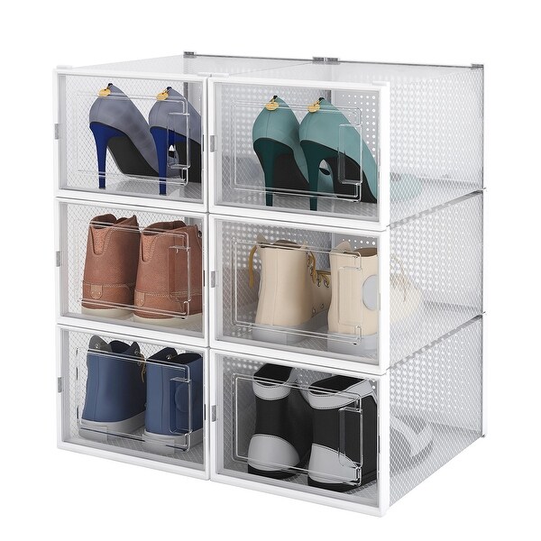 clear shoe bins