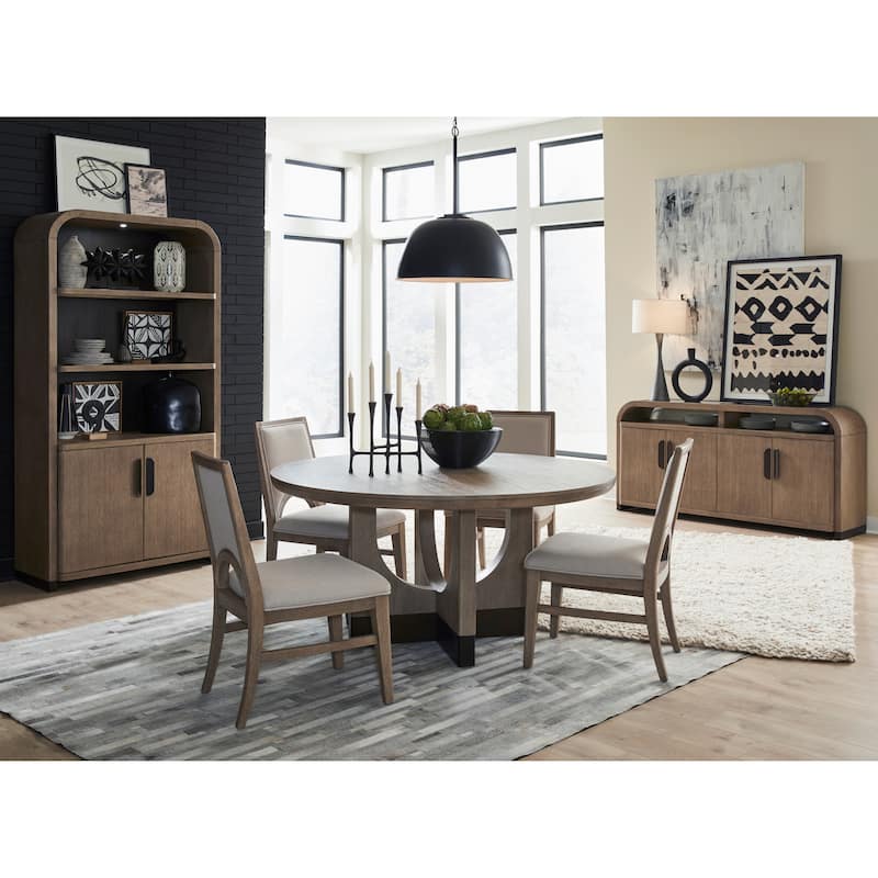 Magnussen Home Tristan Swiss Coffee Dining Cabinet - 42''W x 18''D x 80''H