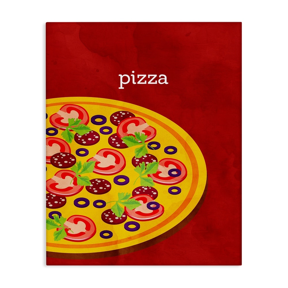 Stupell Tasty Savory Pizza Canvas Wall Art Design By Kim Allen