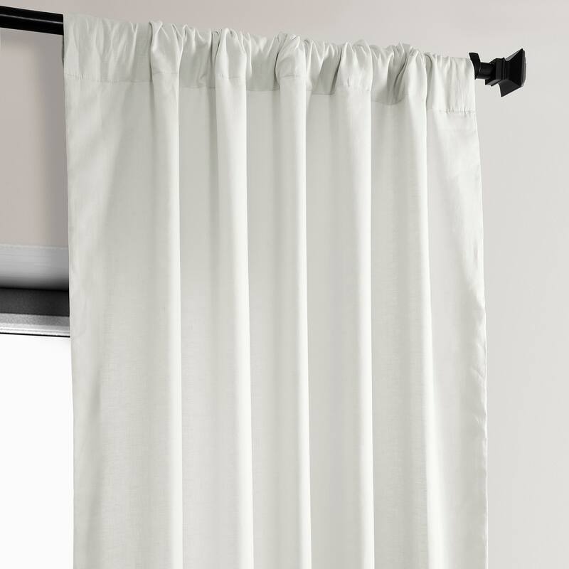 Exclusive Fabrics Room Darkening Euro Linen Curtain (1 Panel) - Window Treatment for Bedroom or Living Room