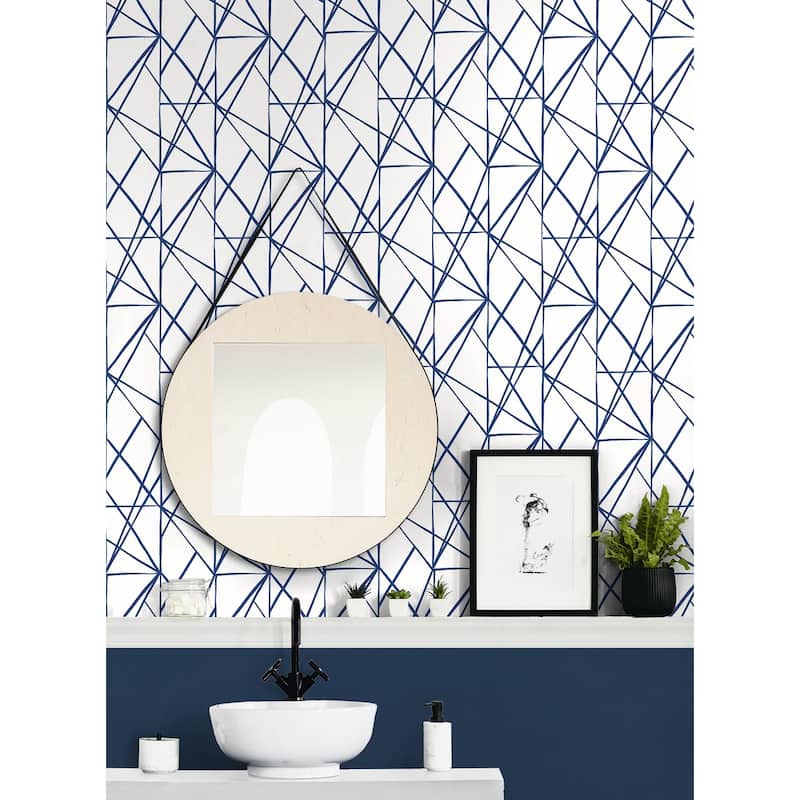 NextWall Quartz Geo Peel and Stick Wallpaper