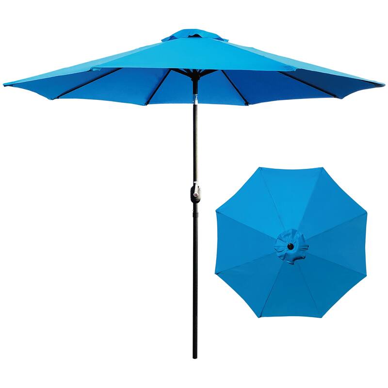 Davee Furniutre 9ft Patio Umbrella Outdoor Umbrella Patio Market Table Umbrella with Push Button Tilt and Crank for Garden