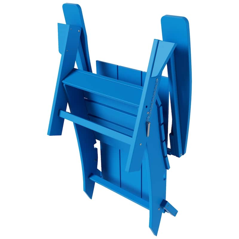 Shoreside Modern Eco-Friendly All Weather Commercial-Residential Folding Adirondack Chair