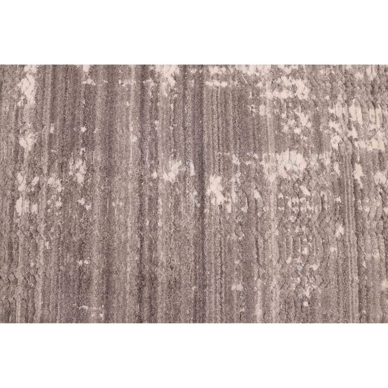 ECARPETGALLERY Hand Loomed Elysian Dark Grey Wool Rug - 8'2 x 9'11