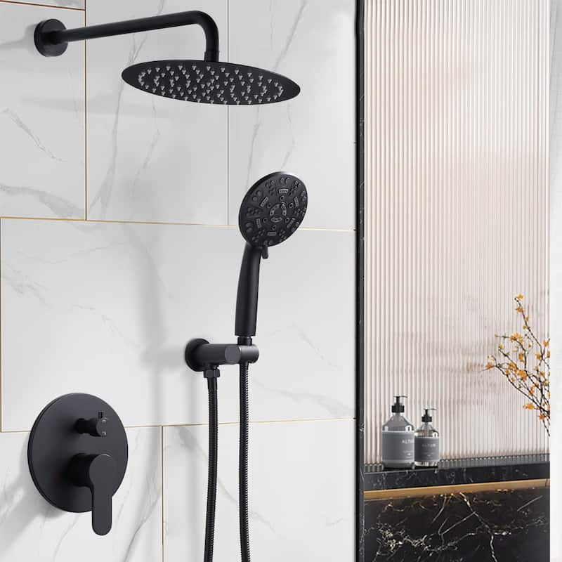 WOWOW Wall Mount 9-Spray Shower Faucet with Handshower