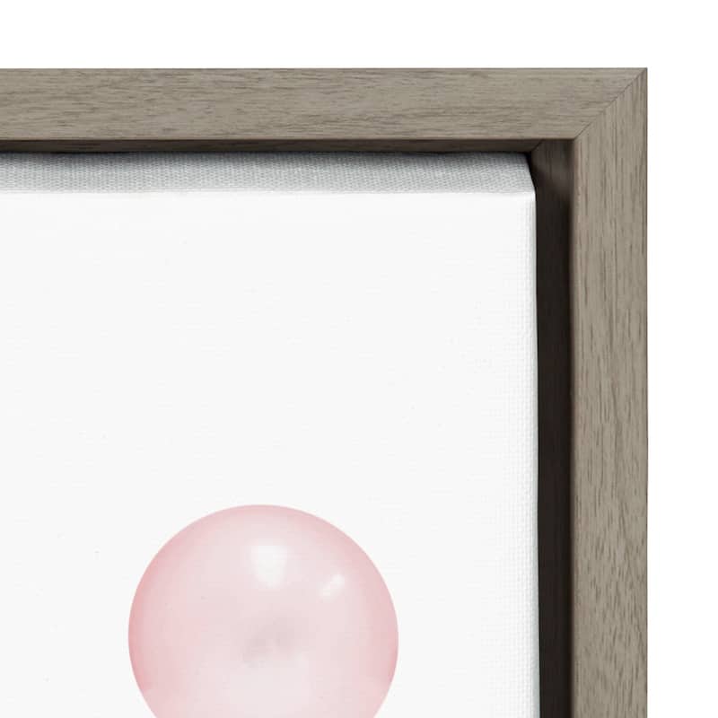 Kate and Laurel Sylvie Gum Elephant Framed Canvas by Amy Peterson
