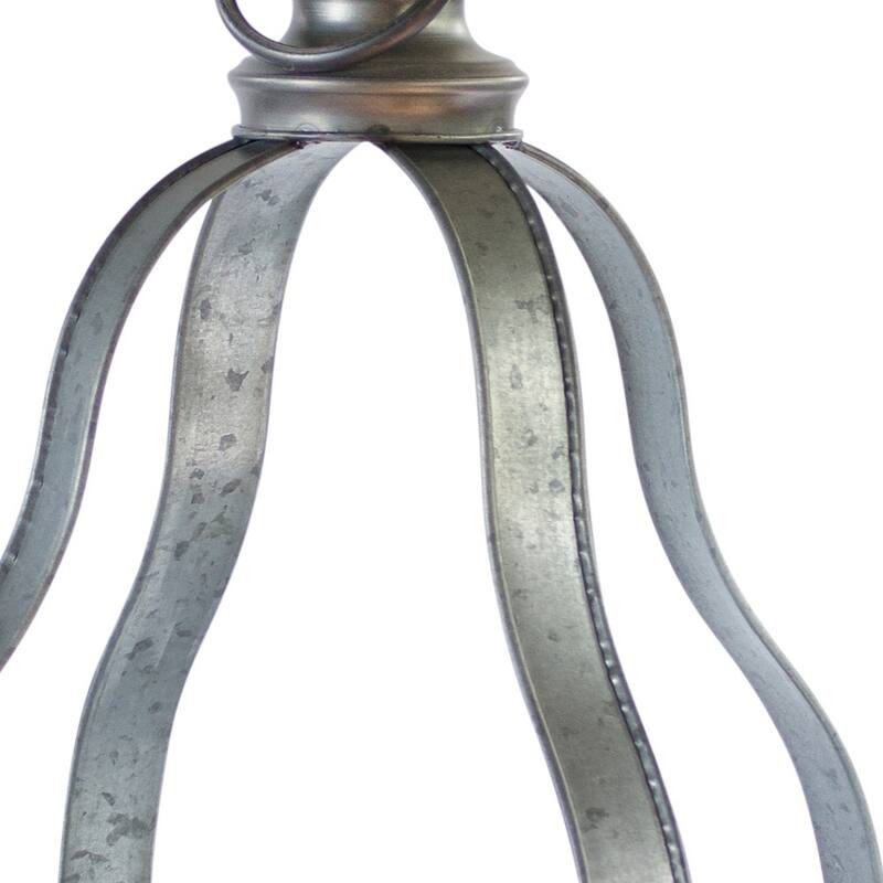 HomeRoots Set Of Two Gray Flameless Floor Lantern Candle Holder - 24