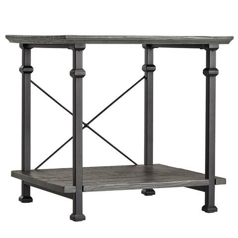 Myra Vintage Industrial Modern Rustic End Table by iNSPIRE Q Classic