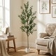 preview thumbnail 13 of 16, Artificial Olive Tree with Lifelike Fruits Fake Olive Plant Potted White(Upgraded Pot) - 6.6FT